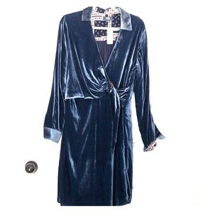 Maeve by Anthropologie Velvet Cross Front Dress